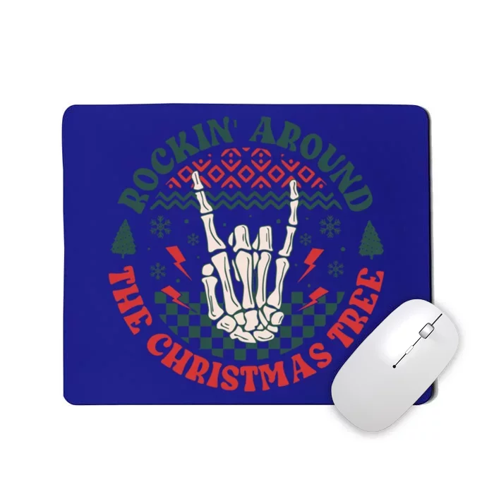 Christmas Rockin Around The Christmas Tree Skeleton Gift Mousepad