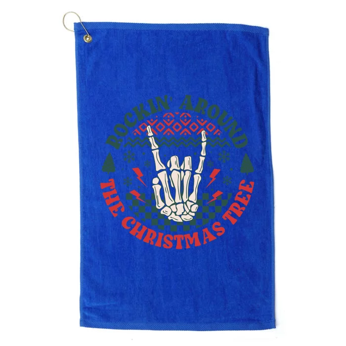 Christmas Rockin Around The Christmas Tree Skeleton Gift Platinum Collection Golf Towel