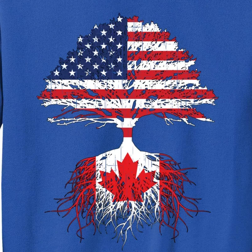 Canadian Roots American Grown Canada Flag Meaningful Gift Great Gift Sweatshirt