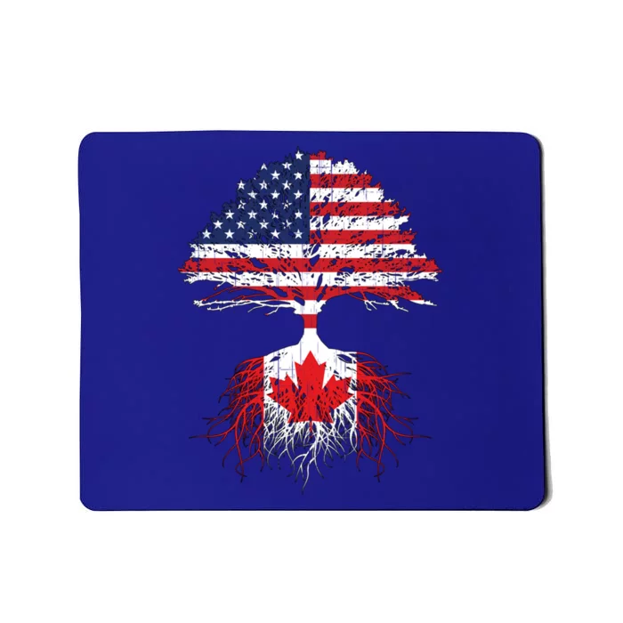 Canadian Roots American Grown Canada Flag Meaningful Gift Great Gift Mousepad