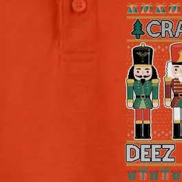 Crack Deez Nuts Nutcracker Ugly Christmas Sweater Dry Zone Grid Performance Polo