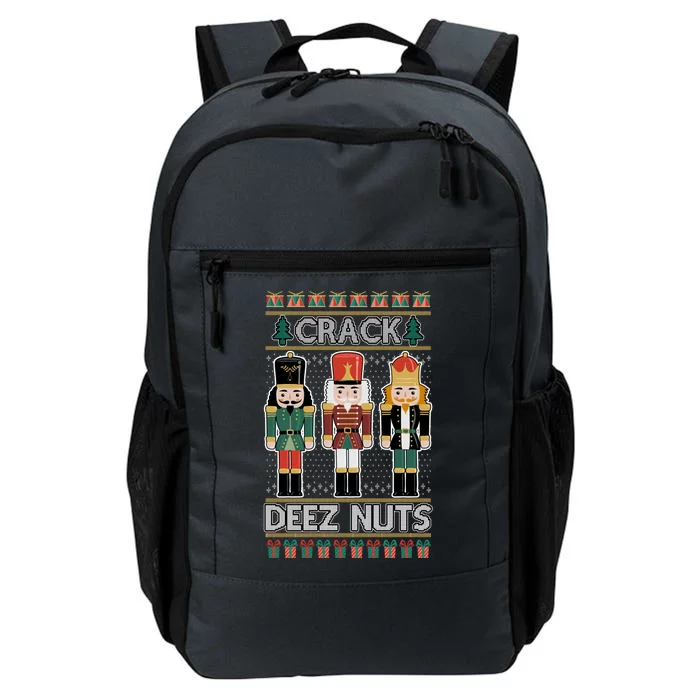 Crack Deez Nuts Nutcracker Ugly Christmas Sweater Daily Commute Backpack