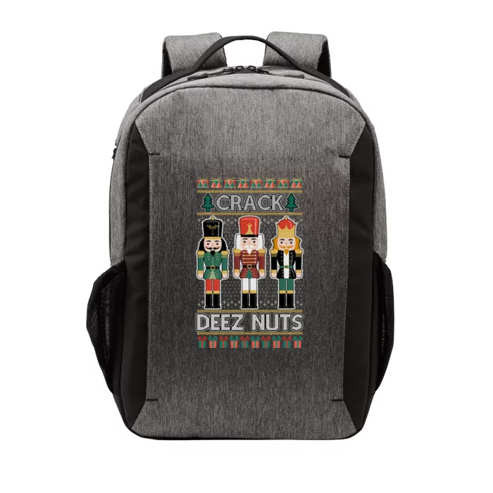 Crack Deez Nuts Nutcracker Ugly Christmas Sweater Vector Backpack