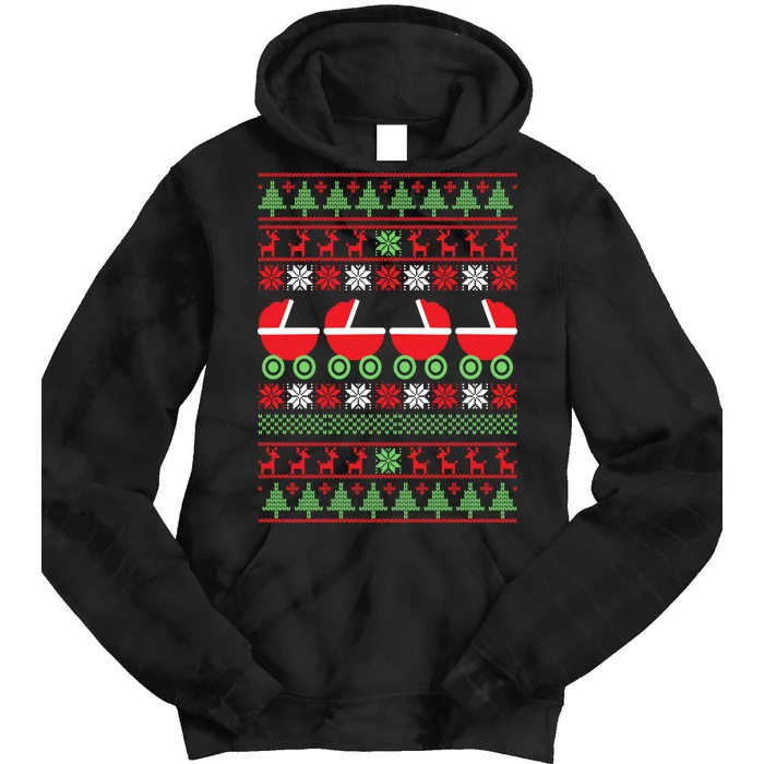 Cradle Ugly Christmas Sweater Tie Dye Hoodie