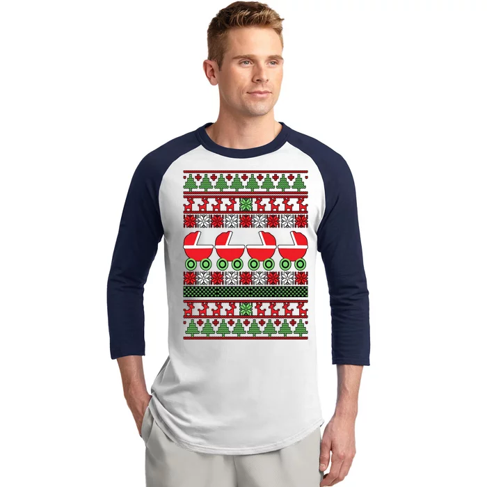 Cradle Ugly Christmas Sweater Baseball Sleeve Shirt