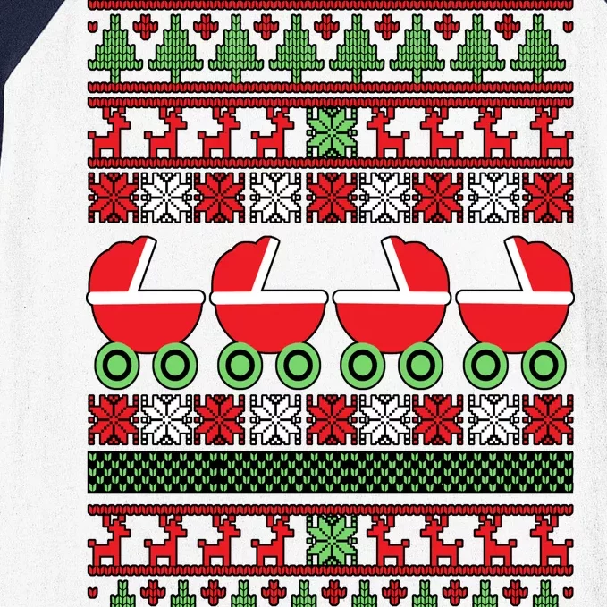 Cradle Ugly Christmas Sweater Baseball Sleeve Shirt