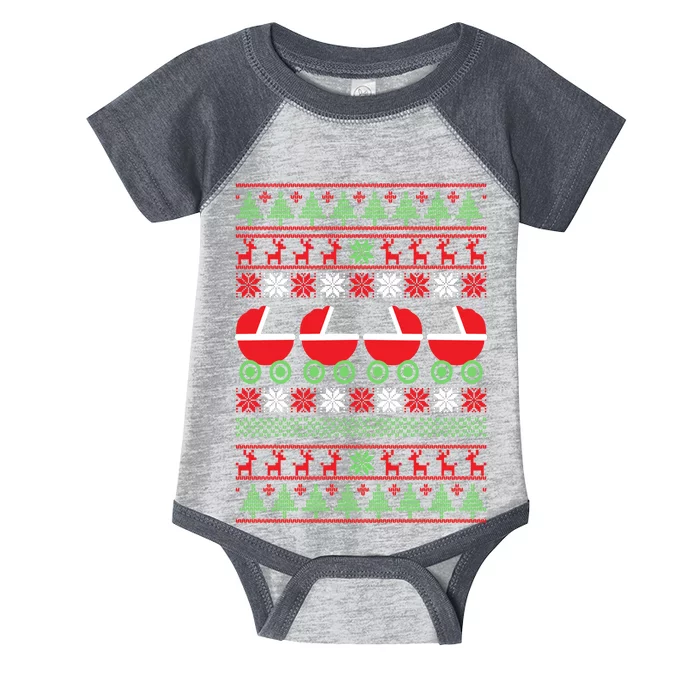 Cradle Ugly Christmas Sweater Infant Baby Jersey Bodysuit