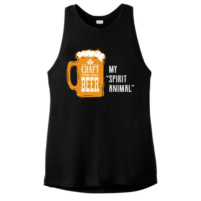 Craft Beer My Spirit Animal Ladies Tri-Blend Wicking Tank