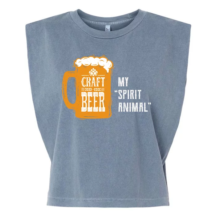 Craft Beer My Spirit Animal Garment-Dyed Women's Muscle Tee