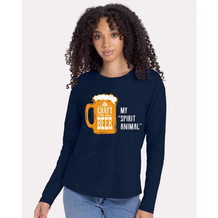 Craft Beer My Spirit Animal Womens Cotton Relaxed Long Sleeve T-Shirt