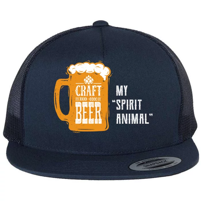 Craft Beer My Spirit Animal Flat Bill Trucker Hat