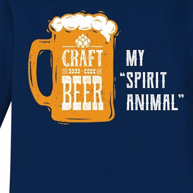 Craft Beer My Spirit Animal Baby Long Sleeve Bodysuit