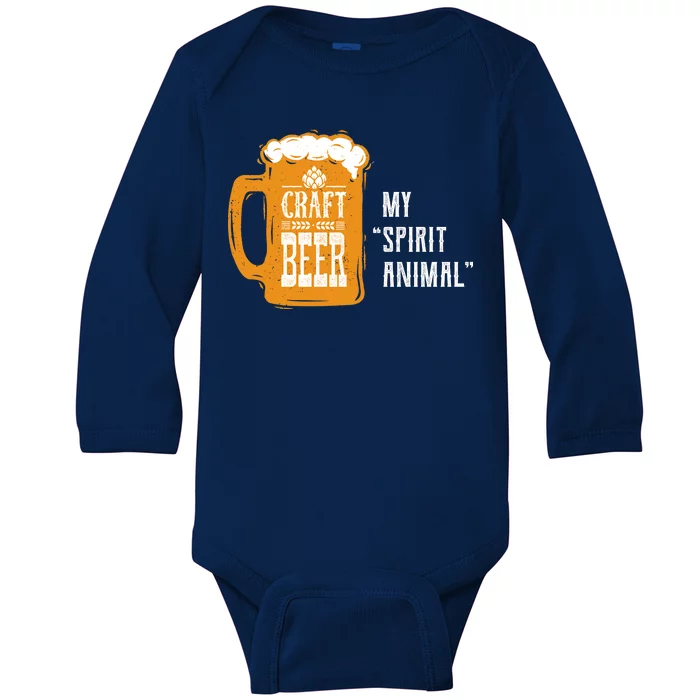 Craft Beer My Spirit Animal Baby Long Sleeve Bodysuit