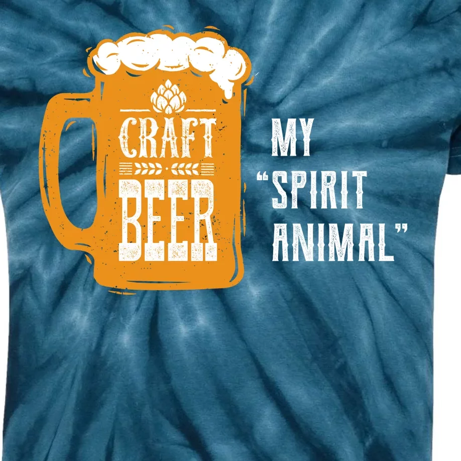 Craft Beer My Spirit Animal Kids Tie-Dye T-Shirt