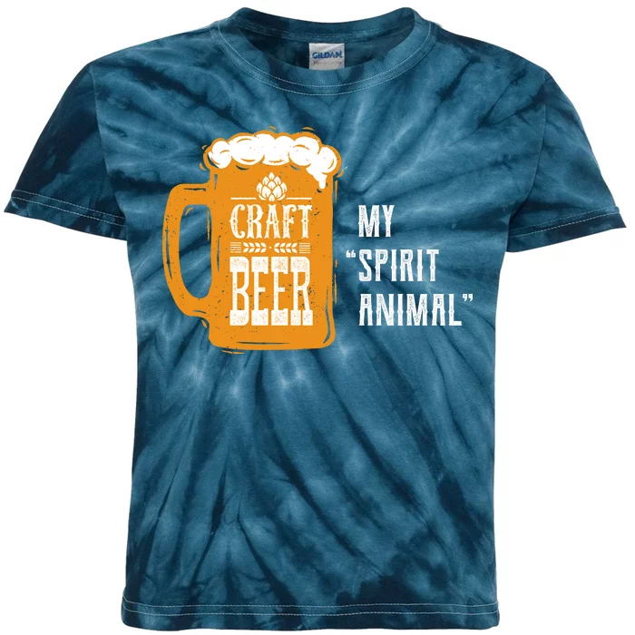 Craft Beer My Spirit Animal Kids Tie-Dye T-Shirt