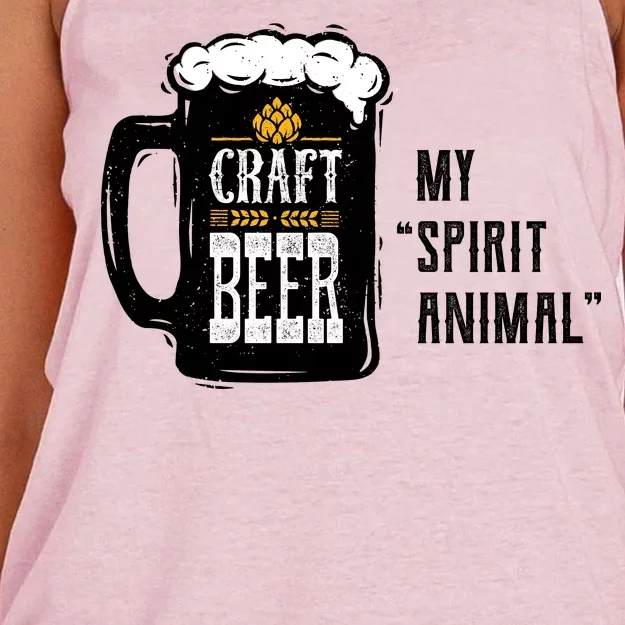 Craft Beer My Spirit Animal Women's Knotted Racerback Tank