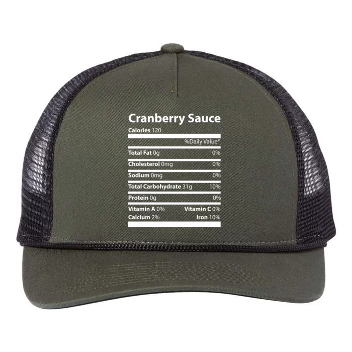 Cranberry Sauce Nutritional Facts Funny Thanksgiving Retro Rope Trucker Hat Cap