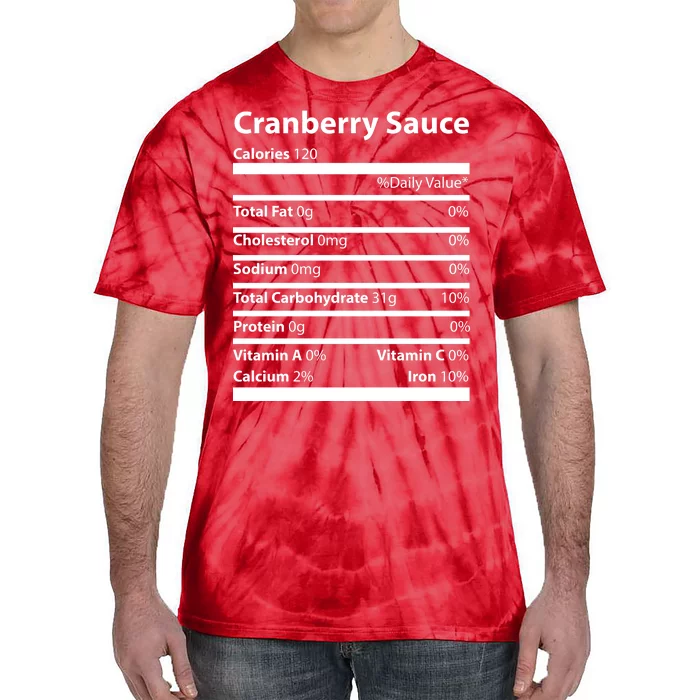 Cranberry Sauce Nutritional Facts Funny Thanksgiving Tie-Dye T-Shirt