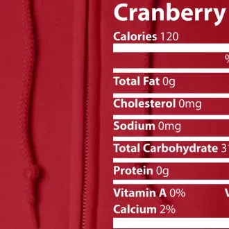 Cranberry Sauce Nutritional Facts Funny Thanksgiving Full Zip Hoodie