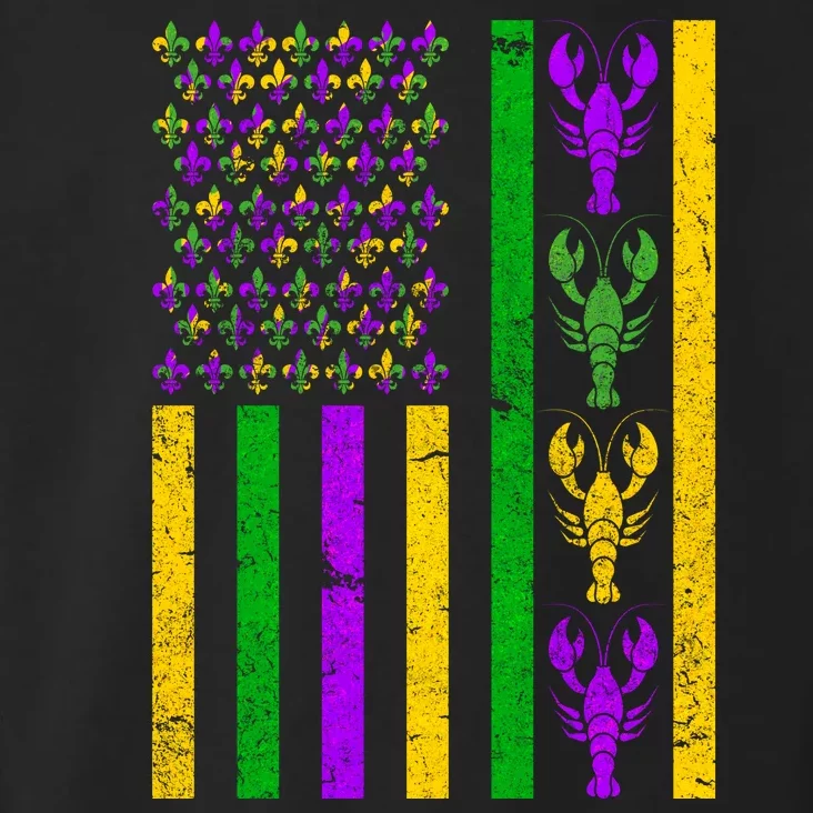 Crawfish Fleur-De-Lis Flag Mardi Gras Toddler Hoodie