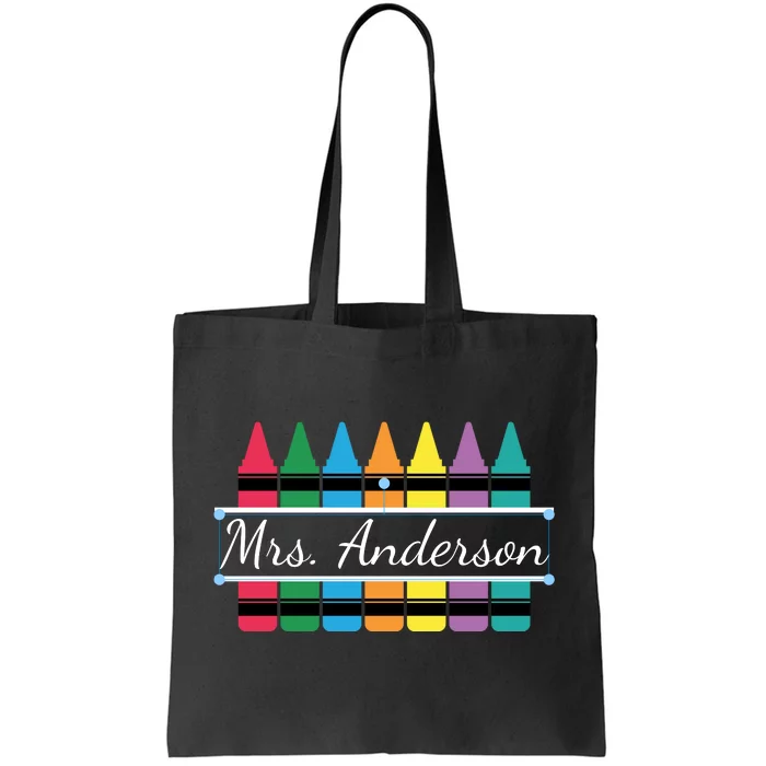 Crayon Customized Teacher Custom Personalize Name Tote Bag