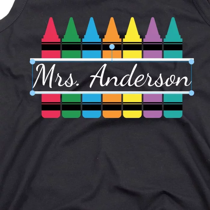 Crayon Customized Teacher Custom Personalize Name Tank Top