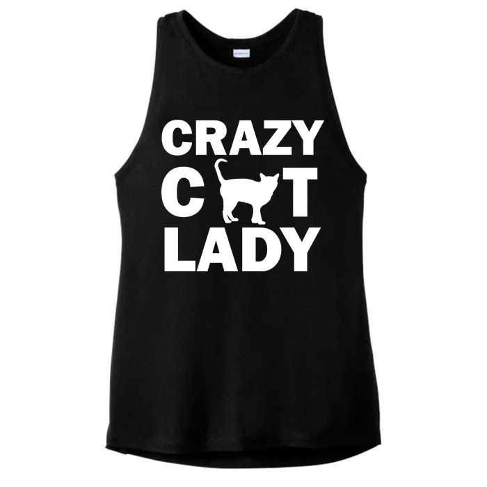 Crazy Cat Lady Ladies Tri-Blend Wicking Tank