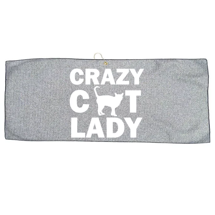 Crazy Cat Lady Large Microfiber Waffle Golf Towel