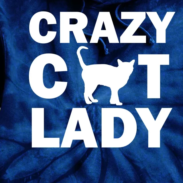 Crazy Cat Lady Tie Dye Hoodie