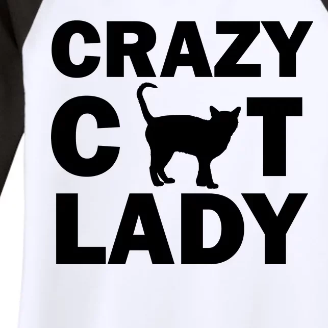 Crazy Cat Lady Women's Tri-Blend 3/4-Sleeve Raglan Shirt