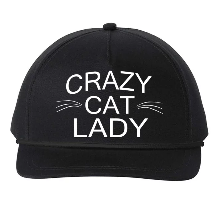 Crazy Cat Lady Whiskers Snapback Five-Panel Rope Hat