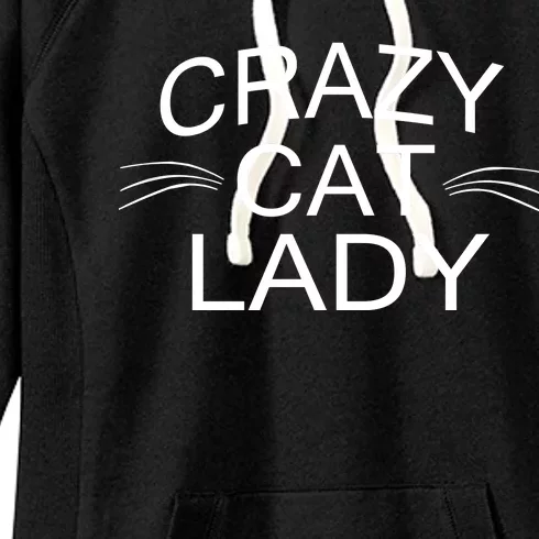 Crazy Cat Lady Whiskers Women's Fleece Hoodie