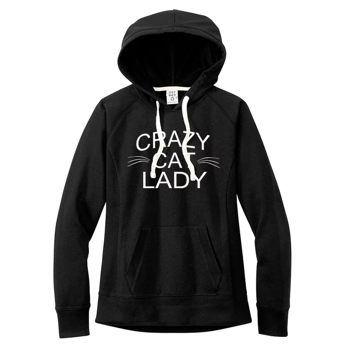 Crazy Cat Lady Whiskers Women's Fleece Hoodie