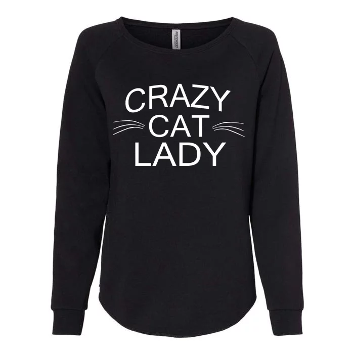 Crazy Cat Lady Whiskers Womens California Wash Sweatshirt