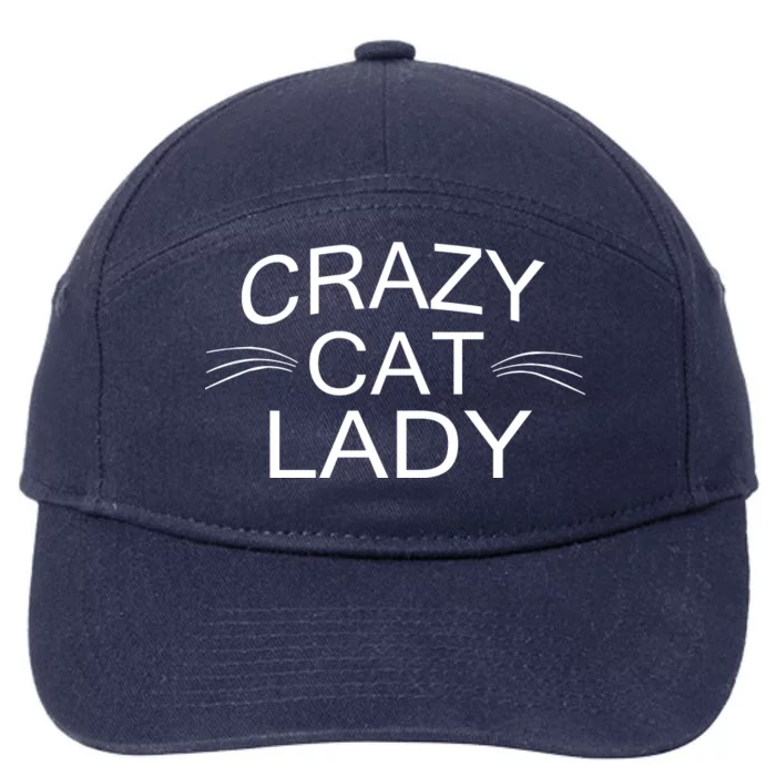 Crazy Cat Lady Whiskers 7-Panel Snapback Hat