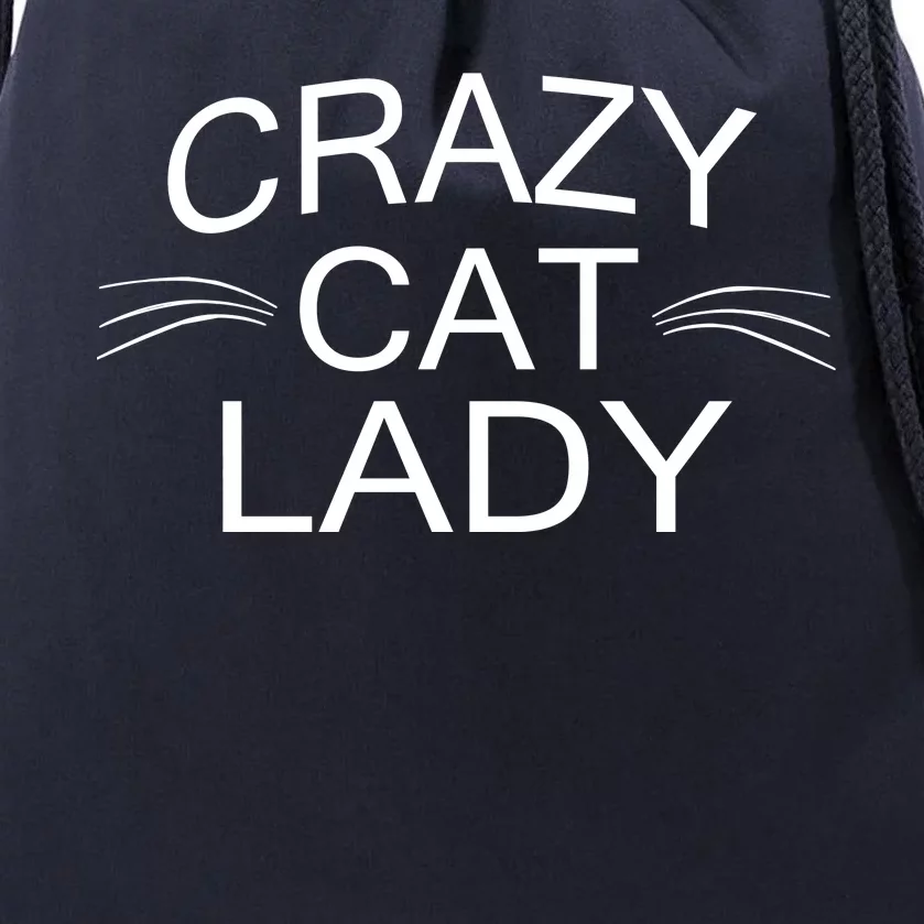 Crazy Cat Lady Whiskers Drawstring Bag