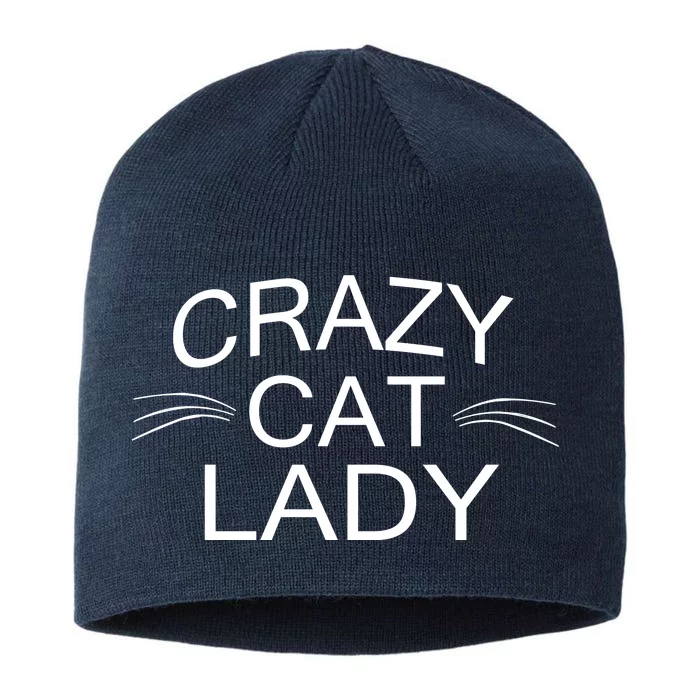 Crazy Cat Lady Whiskers 8 1/2in Sustainable Knit Beanie