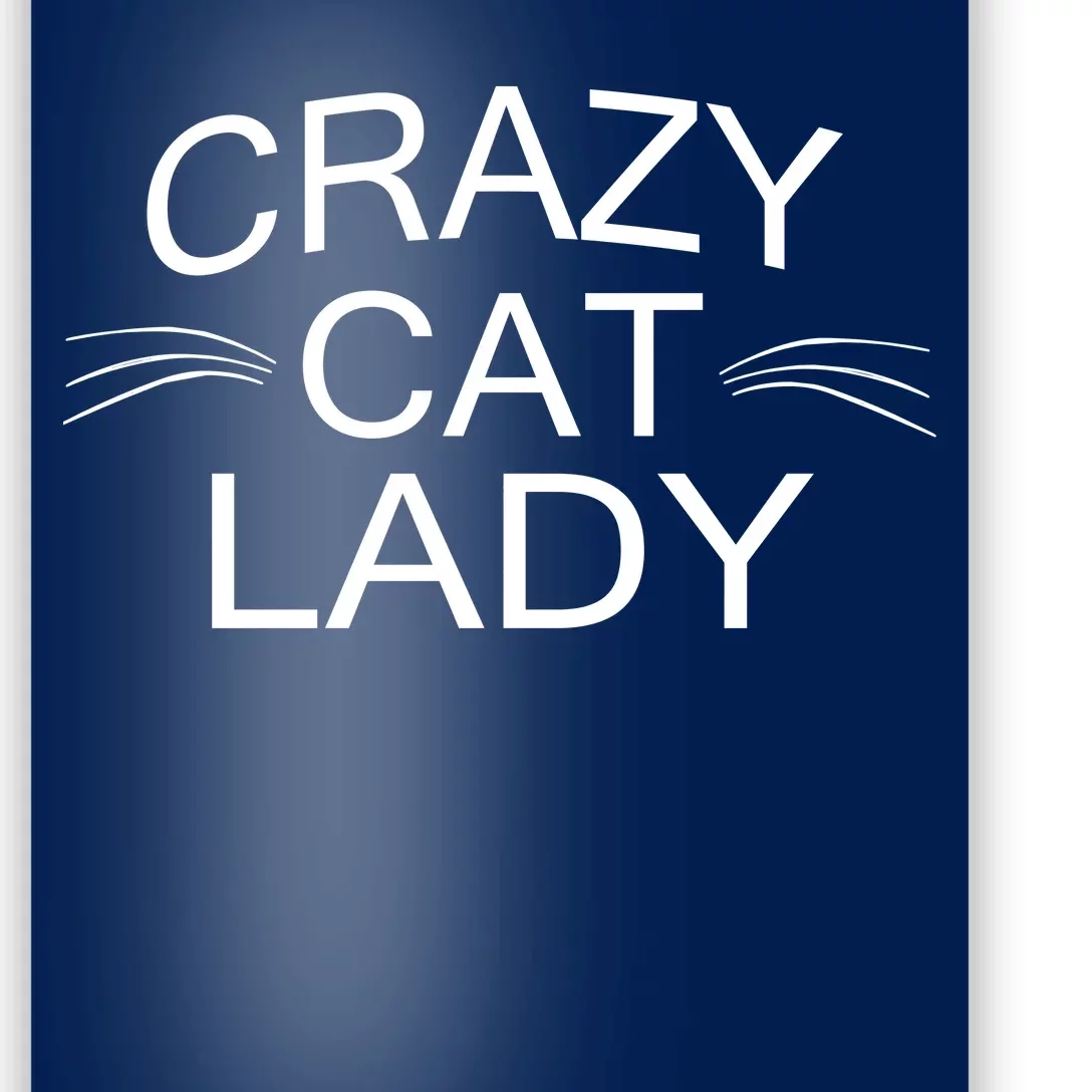 Crazy Cat Lady Whiskers Poster