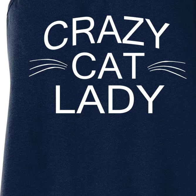 Crazy Cat Lady Whiskers Women's Racerback Tank