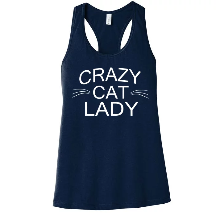 Crazy Cat Lady Whiskers Women's Racerback Tank