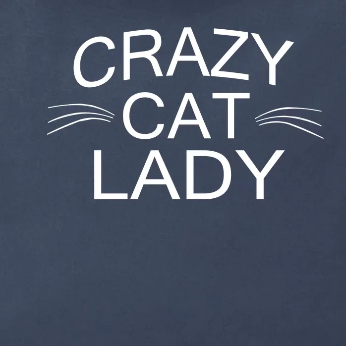 Crazy Cat Lady Whiskers Zip Tote Bag