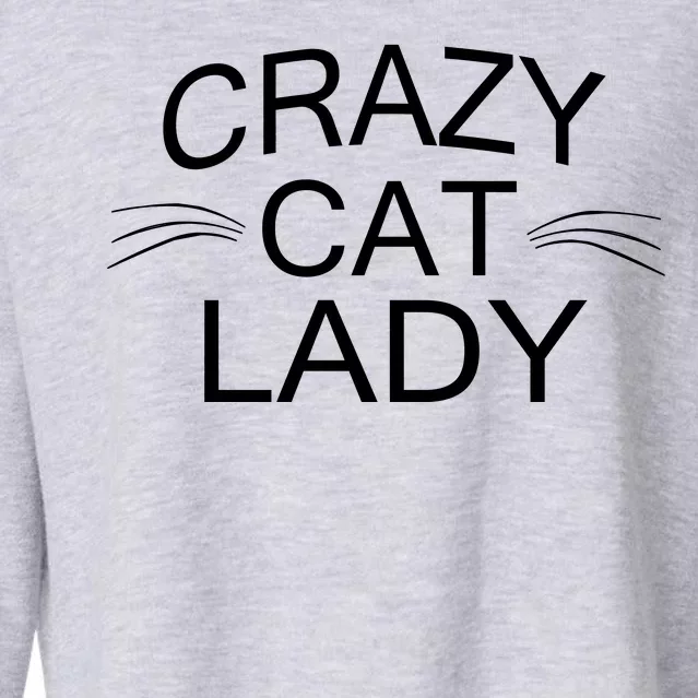 Crazy Cat Lady Whiskers Cropped Pullover Crew