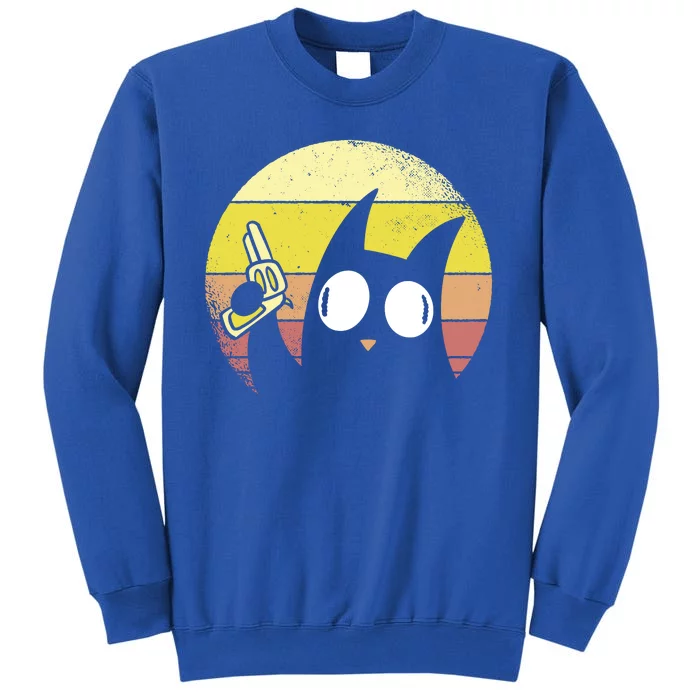 Crazy Cat Retro Sunset Sweatshirt