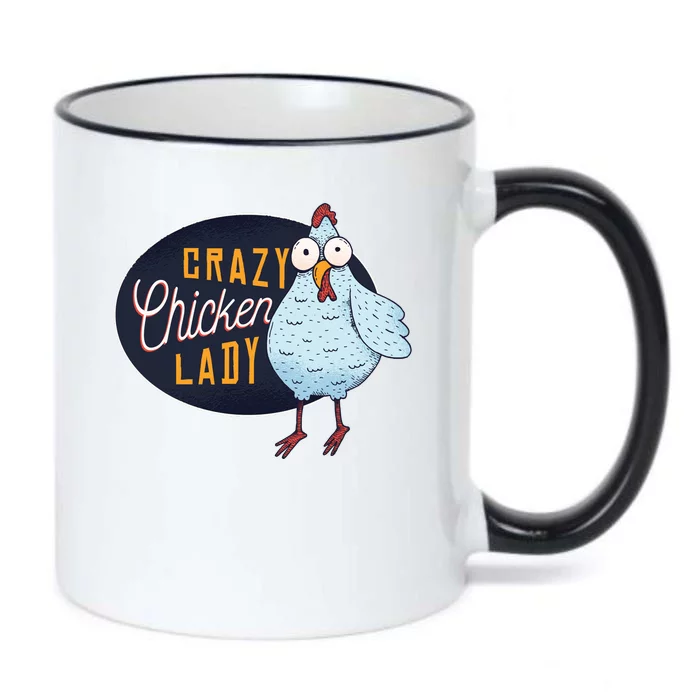 Crazy Chicken Lady Black Color Changing Mug