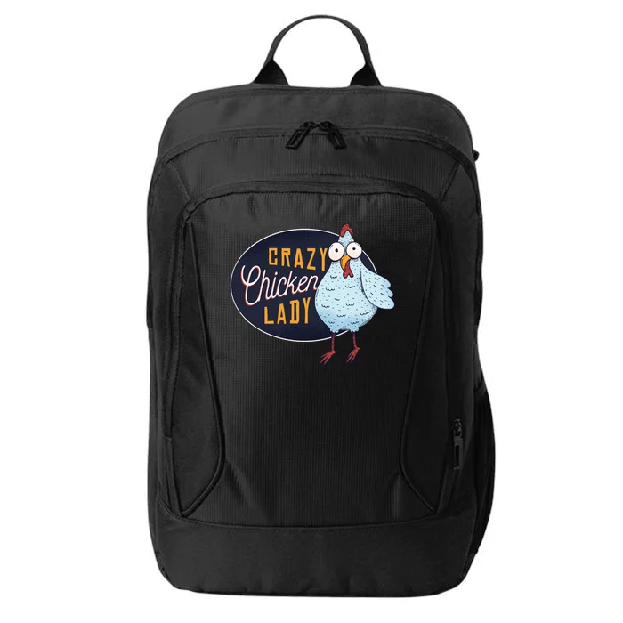 Crazy Chicken Lady City Backpack