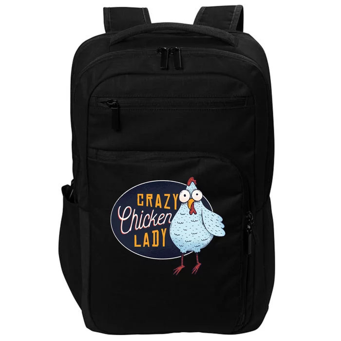 Crazy Chicken Lady Impact Tech Backpack