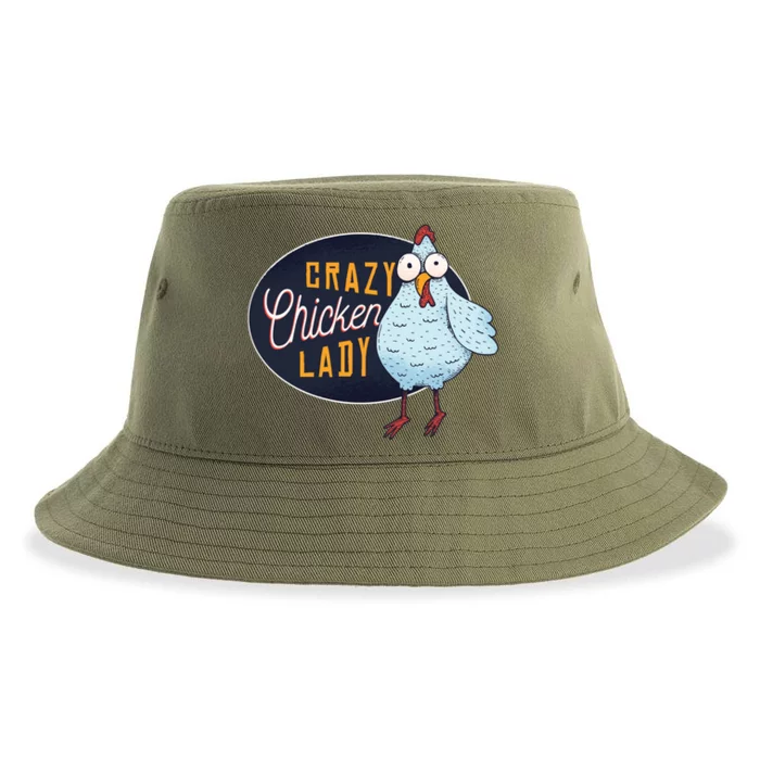 Crazy Chicken Lady Sustainable Bucket Hat