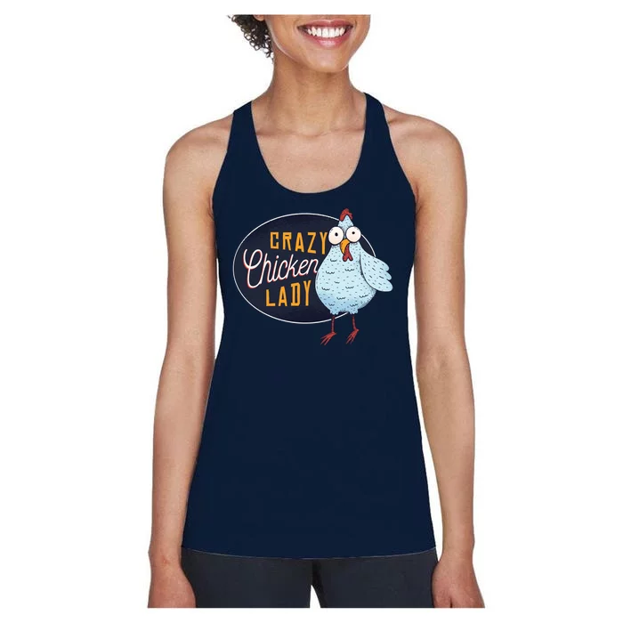 Crazy Chicken Lady Women's Racerback Tank