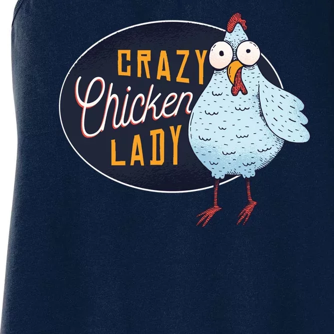 Crazy Chicken Lady Women's Racerback Tank