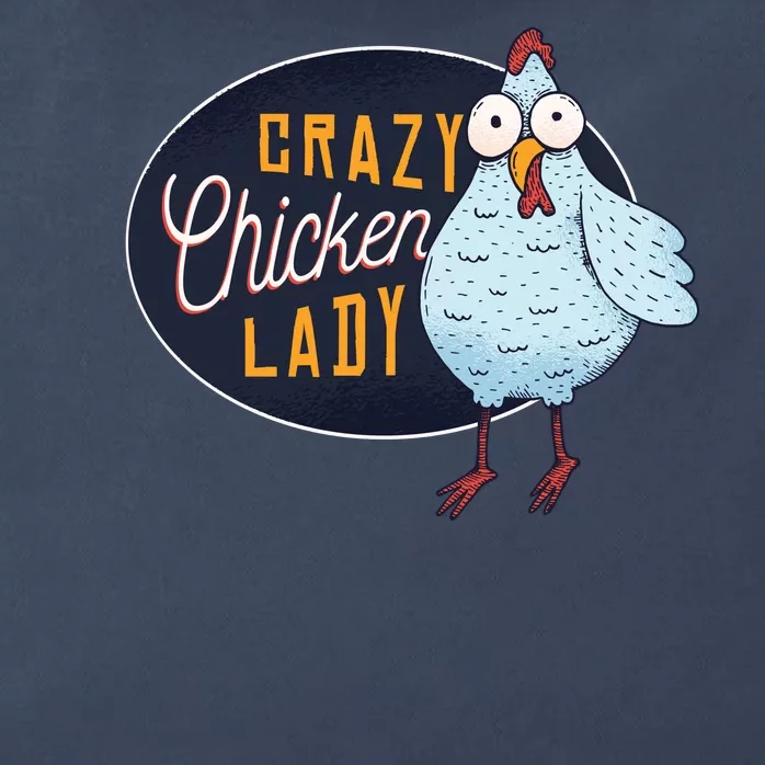 Crazy Chicken Lady Zip Tote Bag